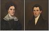 19thc. American School, Pair of Portraits
