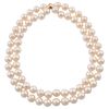 South Sea Cultured Pearl, 14k Double Strand Necklace