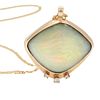 Opal, Diamond, 14k Yellow Gold Necklace