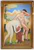 LG Estate European Art Nouveau Adam & Eve Painting