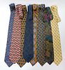 8PC Gucci & Fendi Assorted Silk Neckties
