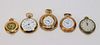 5PC Tiffany & Assorted Lady's Gold Pocket Watches