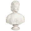 Thomas Ridgeway Gould, a Rare American White Marble Bust of a Woman
1870
