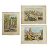 3pc Watercolor Prints, Landmarks of France