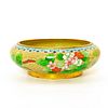 Chinese Jingfa Brass Cloisonne Floral Low Bowl