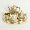 Antique Meriden Britannia Co. Silverplate Tea Set On Tray