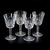 Waterford Crystal Glasses, 4 Lismore Wine Claret Glasses