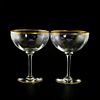 Pair of Vintage Glasses With Gold Rim