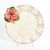 Vintage Ceramic Hibiscus Flower Platter