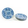 6 William Adams Pottery Chinese Pattern Salad Plates