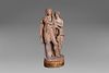 Terracotta sketch depicting a young man and girl in classical clothes, 19th century