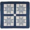 Eight-Point Star Blue and White Quilt 