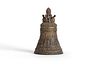 Bronze bell with bas-relief decoration, late 19th - early 20th century
