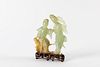 Jade sculpture depicting two female figures, Republic of China