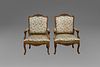 Two 18th century style armchairs
