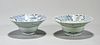 Two Antique Chinese Blue and White Porcelain Bowls