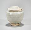 Chinese White Glazed Covered Jar