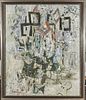 Mid-Century Signed Abstract Painting by Julian Levi
