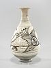 Korean Glazed Incised Ceramic Vase