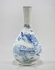 Korean Blue and White Porcelain Octagonal Vase