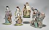 Group of Four Chinese Enamaled Porcelain Figures