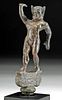 Etruscan Bronze Dancing Nude Ithyphallic Satyr