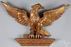 Carved giltwood eagle plaque, 20th c.