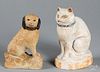 Two pieces of Pennsylvania chalkware, 19th c.