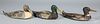 Three painted canvas duck decoys, 20th c.