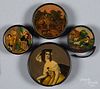 Four lacquer snuff boxes, 19th c.