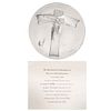 SALVADOR DALÍ, Annual Easter Plate, Easter Christ, 1972, Signed, Silver dish 2006 / 20,000, 8.8" (22.5 cm) in diameter, Document Info