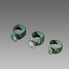 Lot of 3 Ancient Bactrian Bronze Rings c.2nd century BC. 