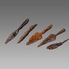 Europe, Lot of 5 Iron Arrowheads c.12th-16th cent AD. 