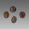 Lot of 4 Ancient Greek Silver Coins obols c.3rd-2nd century BC. 