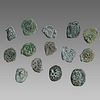 Lot of 14 Ancient Biblical Widows Mites Coins Holy Land. 