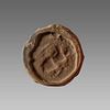 Roman Terracotta Theater Token with Deers c.2nd cent AD.