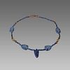 Roman Style Lapis Lazuli Bead Necklace. 