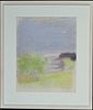 Wolf Kahn, Am. 1927-2020, "Vineyard Headland", Pastel on paper, framed under glass
