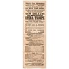 1859 Black History Related New Orleans and Metropolitan Opera Troupe Broadside