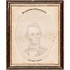 1865 Proclamation of Emancipation Calligraphic Lithograph by W.H. Pratt, Davenport, Iowa