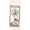 c 1865 Post Assassination Abraham Lincoln Memorial Printed Silk Ribbon