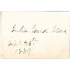 1889 JULIA WARD HOWE Signed Card, Author: The Battle Hymn of the Republic