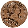 1774 Counterfeit British Halfpenny, Choice Extremely Fine, DOUBLE STRUCK.