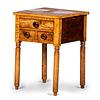 A Late Federal Tiger Maple and Cherrywood Three-Drawer Work Stand, New England, Circa 1820