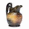 A Vance Faience Molded and Glazed Hound-Handled Hunt Pitcher 