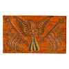 An Eagle and Flag Relief Carved and Paint Decorated Maple Board, likely mid-19th Century