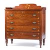 A Federal Fan and Fylfot Inlaid Cherrywood Chest of Drawers, Possibly Greene County, Tennessee Circa 1840