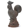 A Cast Iron Rooster Hitching Post 