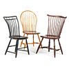 Three Windsor Maker Marked Chairs