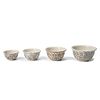 Four Nested Spatterware Bowls